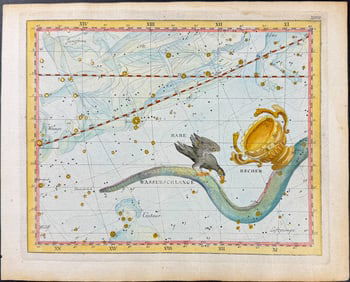Bode - Constellation Chart: Hydra, Corvus (Crow). 27