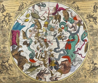 Cellarius - Celestial Chart of the Constellations of the Southern Hemisphere [Haemisphaerium