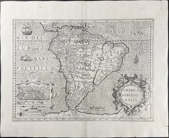 Mercator, pub. 1630 - Map of South America (with inset of Cusco, Peru)