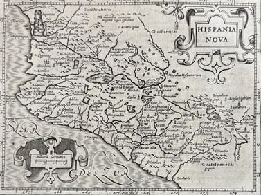 Purchas, pub. 1625 - Map of New Spain (California, Mexico)