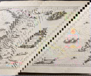 Blaeu, pub. 1635 - Map of New England (Important Early Map of the East Coast)