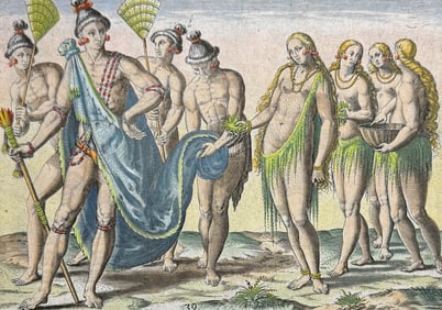 De Bry - Florida - The king and queen taking a walk for their amusement