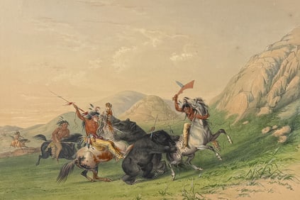 Catlin, On Card - Attacking the Grizzly Bear