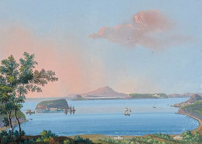 De Vito, Original Painting - The Bagnoli outside Grotta (I Bagnoli fuori Grotta)