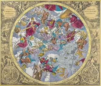 Cellarius - Celestial Chart with the Constellations according to Christian Symbolism [Coeli Stellati