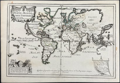 De Fer & Inselin - Map of the World