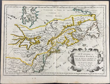 Sanson - Map of Canada or New France with the Great Lakes (Le Canada, ou, Nouvelle France?. )