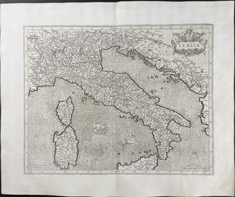 Mercator, pub. 1630 - Map of Italy