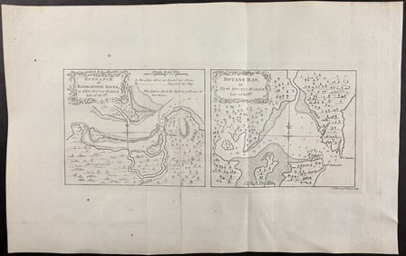 Captain Cook - Chart of the Endeavor River & Botany Bay
