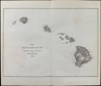Wilkes - Map of the Hawaiian Group or Sandwich Islands