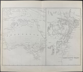 Wilkes - Map of Australia (New Holland) with Settled Part of New South Wales, 1840