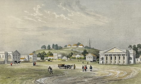 Vaillant - View of Church in Singapore (Vue du Temple Protestant, in Sincapour)