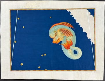 Bayer - Constellation Chart: Delphinus, a Dolphin