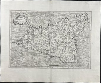 Mercator, pub. 1630 - Map of Sicily