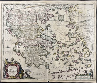 Jansson & Hondius, pub. 1656 - Map of Greece