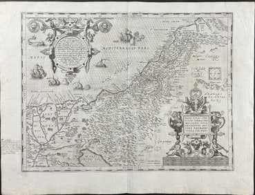 Ortelius, pub. 1580 - Map of Holy Land, Palestine