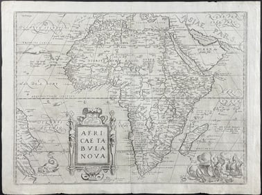 Ortelius, pub. 1580 - Map of Africa