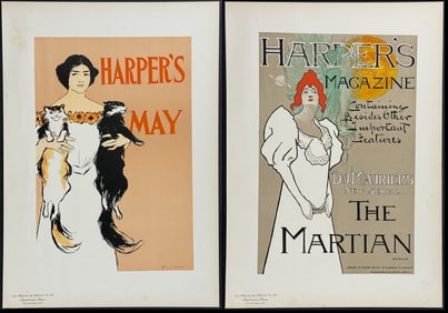 Pair of Maitres Affiches by Hyland & Penfield - Harper's Magazine