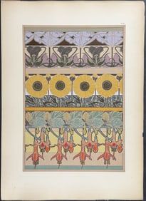 Mucha, Folio - Floral Design or Motif (Orchid, Sunflower, Fuschia). 40
