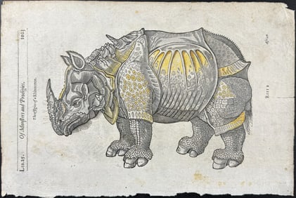 Pare, pub. 1664 - Rhinoceros after Albrecht Durer