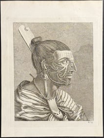 Captain Cook - A Tattooed New Zealand Maori Warrior