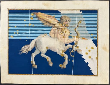 Bayer - Constellation Chart: Sagittarius, Centaur holding a Bow and Arrow
