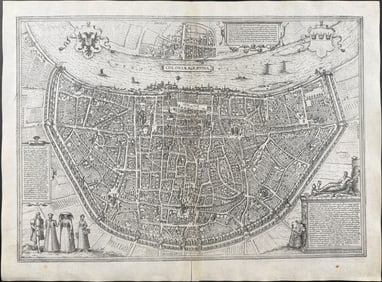 Braun & Hogenberg, pub. 1575 - View of Cologne, Germany