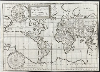 Seyfried - Map of the World (Part of New Holland / Australia and undefined North America)