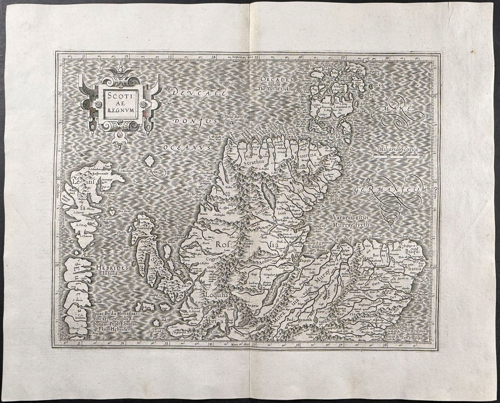 Mercator, pub. 1630 - Map of Scotland (1 of 2)
