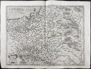 Ortelius, pub. 1580 - Map of Poland
