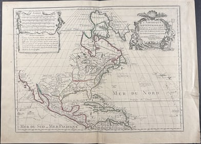 De L'Isle - Map of North America (L?Am?rique septentrionale)