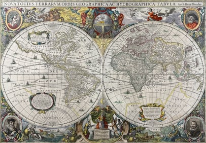 Jansson & Hondius, pub. 1656 - Map of the World