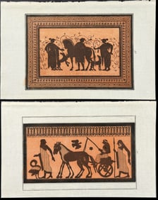 Hamilton & Hancarville - 6 Etruscan Vase Design Engravings