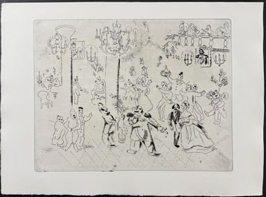 Chagall - The Evening at the Governor's - La Soiree Chez le Gouverneur