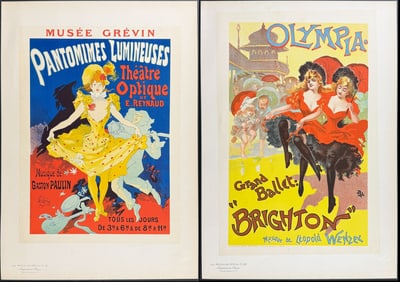 Maitres Affiches by Cheret - 5 Poster Lithographs