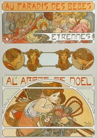 Mucha, Folio - Illustration of Young Women, Children. 56