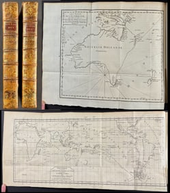 Brosses's Histoire des navigations aux terres Australes - Two Volumes with Seven Maps