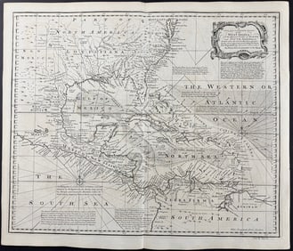 Harris - Map of the West Indies with the adjacent Coasts of North & South America