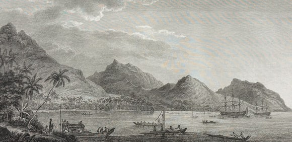 Captain Cook - A View of Huaheine (Society Islands). 31