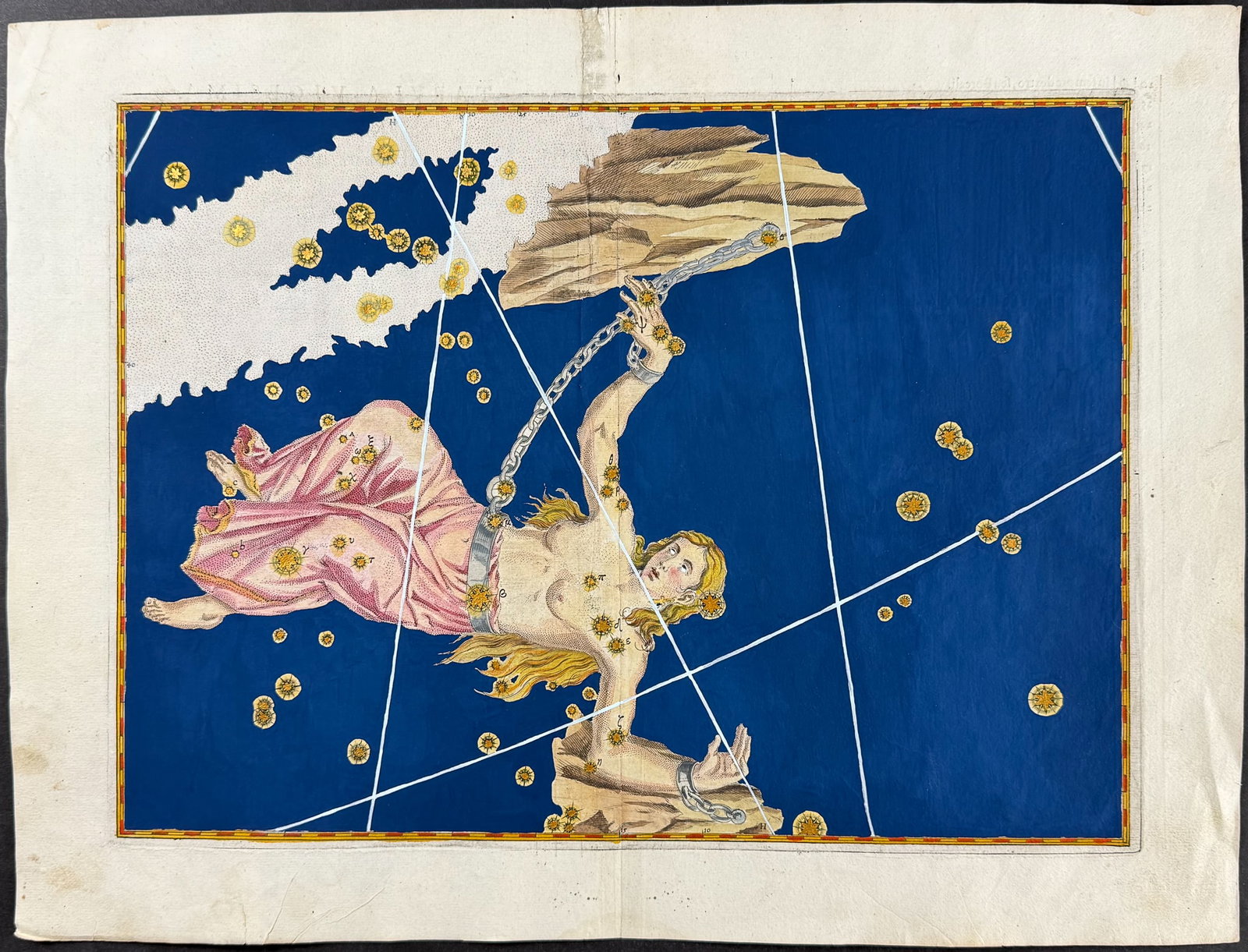 Bayer - Constellation Chart: Andromeda, Chained Woman or Alpheratz and Sirrah (1 of 2)