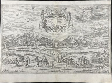 Braun & Hogenberg, pub. 1575 - View of Granata (Granada), Spain