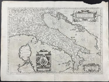 Ortelius, pub. 1580 - Map of Italy