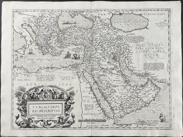 Ortelius, pub. 1580 - Map of Turkey