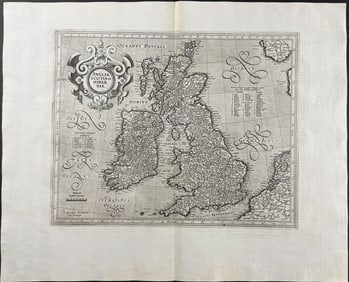 Mercator, pub. 1630 - Map of British Isles (England, Ireland, Scotland)