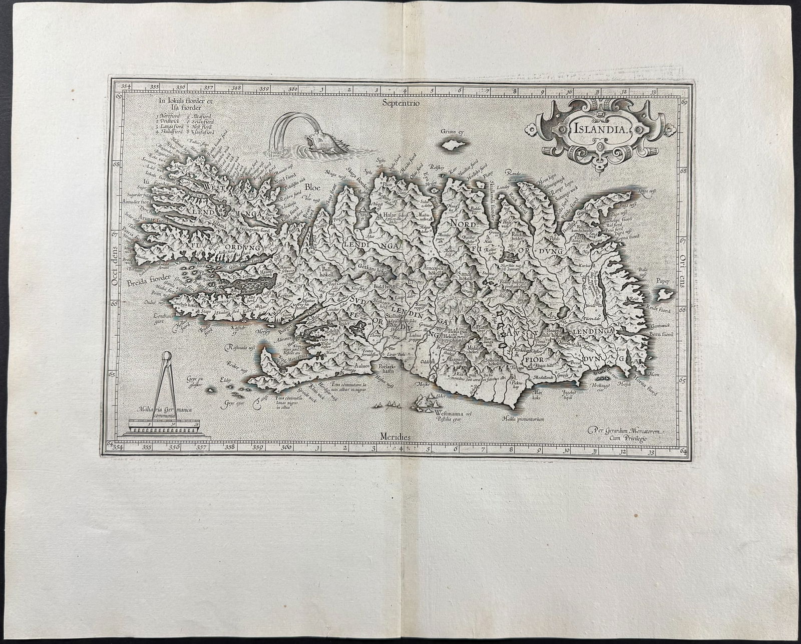 Mercator, pub. 1630 - Map of Iceland (1 of 2)