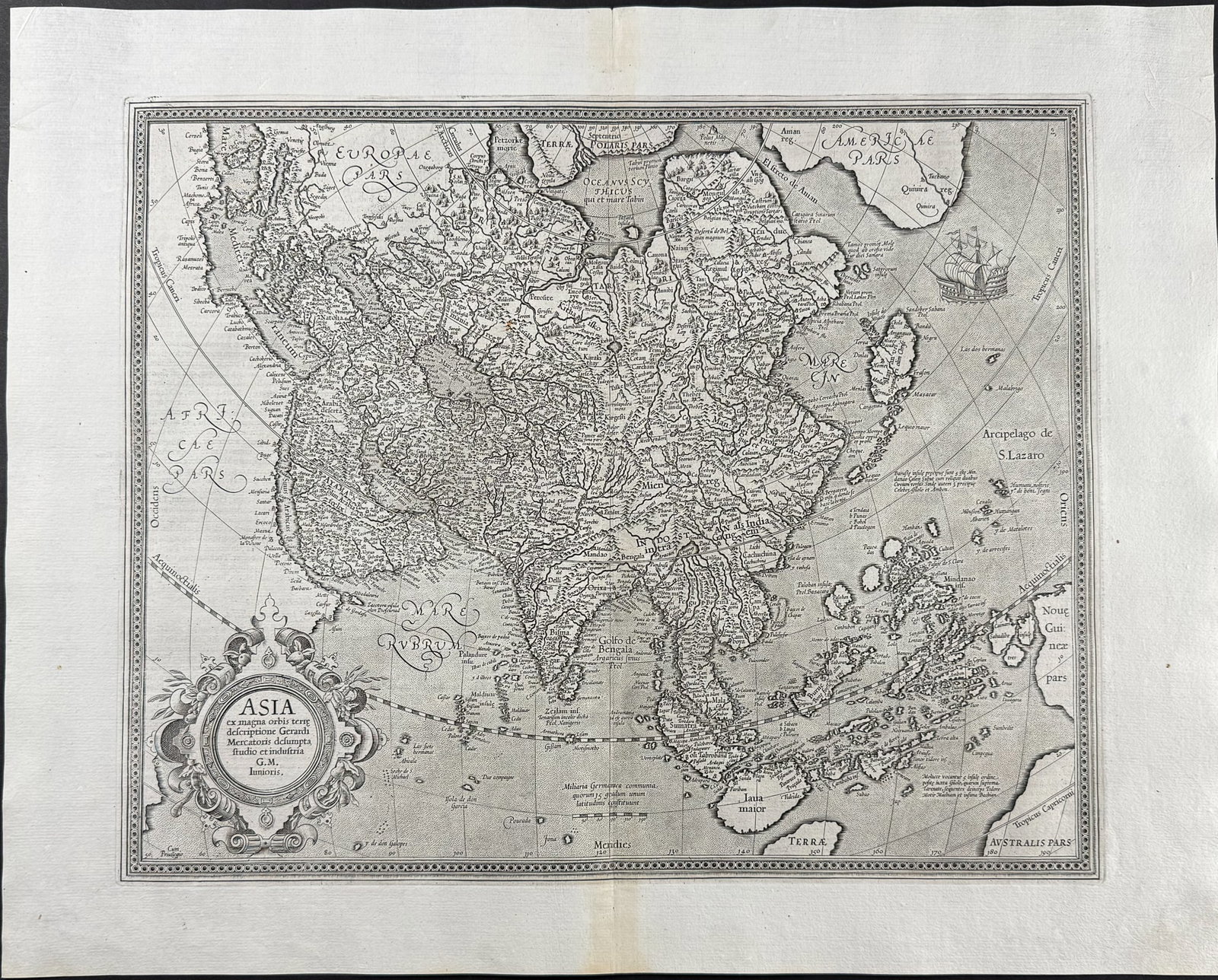 Mercator, pub. 1630 - Map of Asia (1 of 2)