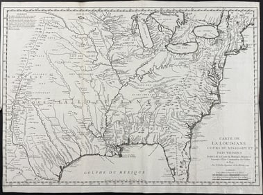 Charlevoix after Bellin - Map of America with Louisiana Territory, Mexico, Virginia, Florida, Great