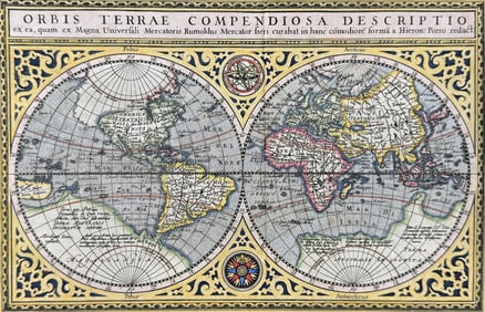 Magini's Ptolemy, pub. 1596 - Map of the World
