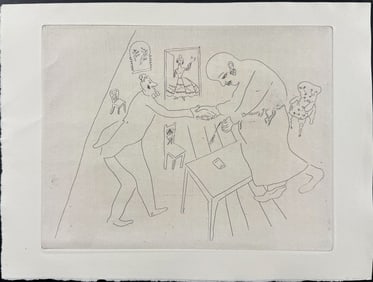 Chagall - Chichikov's Farewell to Manilov - Les Adieux de Tchitchikov a Manilov