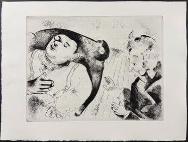 Chagall - Chichikov and Sobakevich Discuss Business - Tchitchikov et Sobakevitch Discutent Affaires